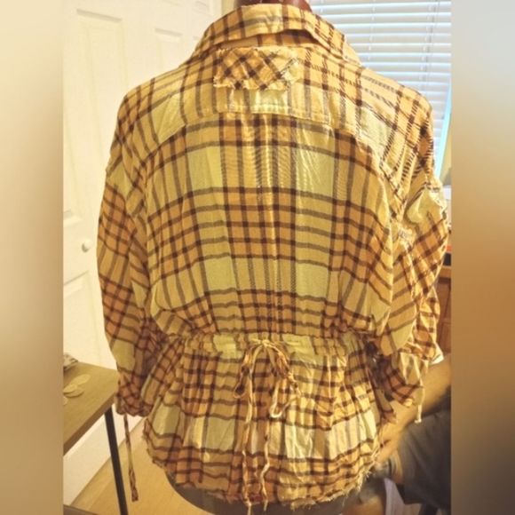 Free People, NWT, Retails $118; Peach Tree Combo Shirt, Boho - Picture 4 of 6